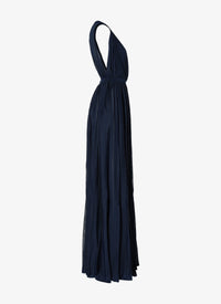 Open back draped fluid maxi dress - Night
