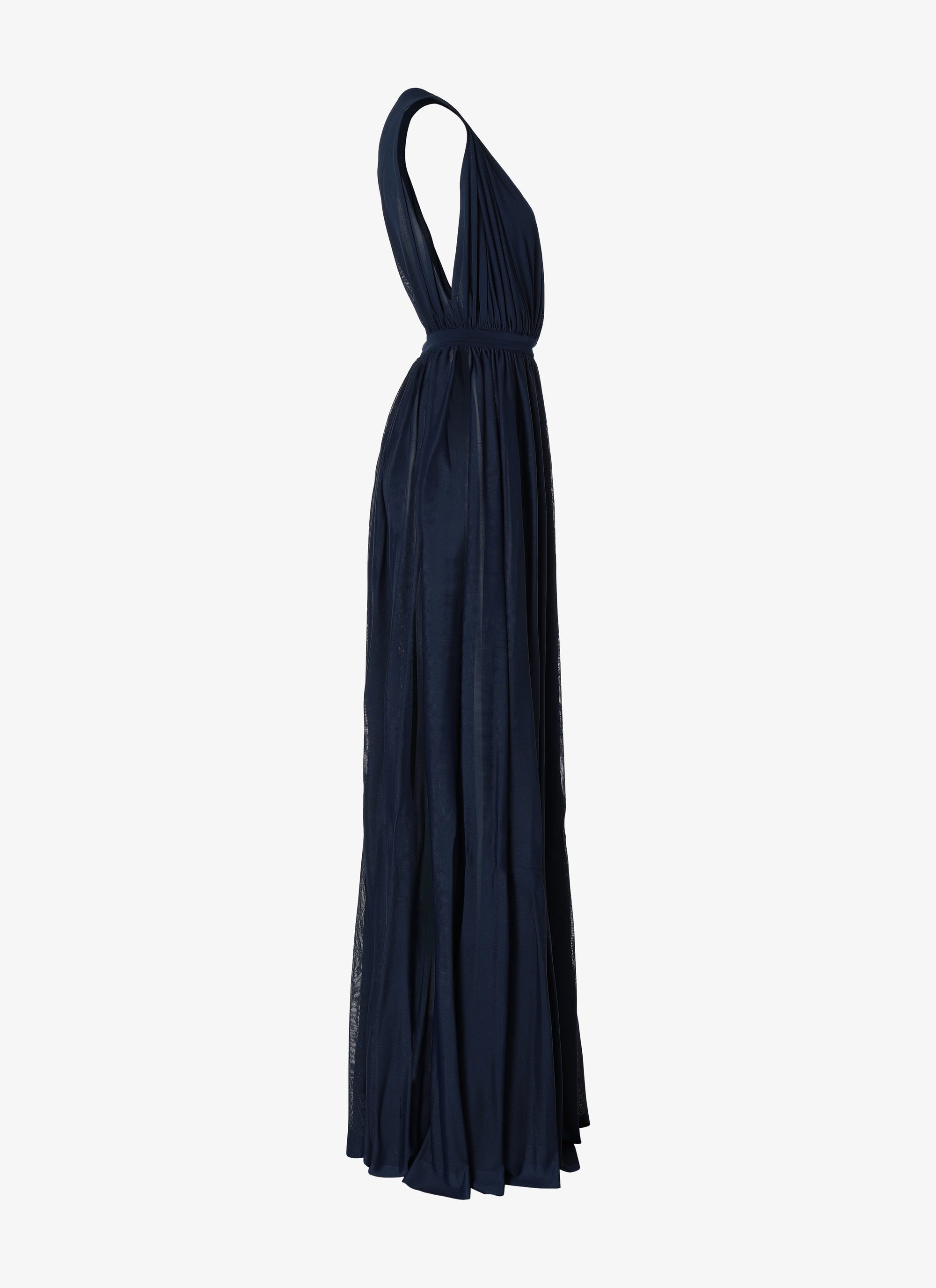 Open back draped fluid maxi dress - Night