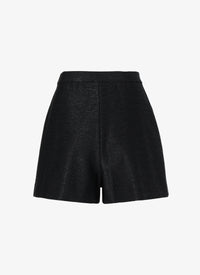 Short à pinces taille haute - Noir