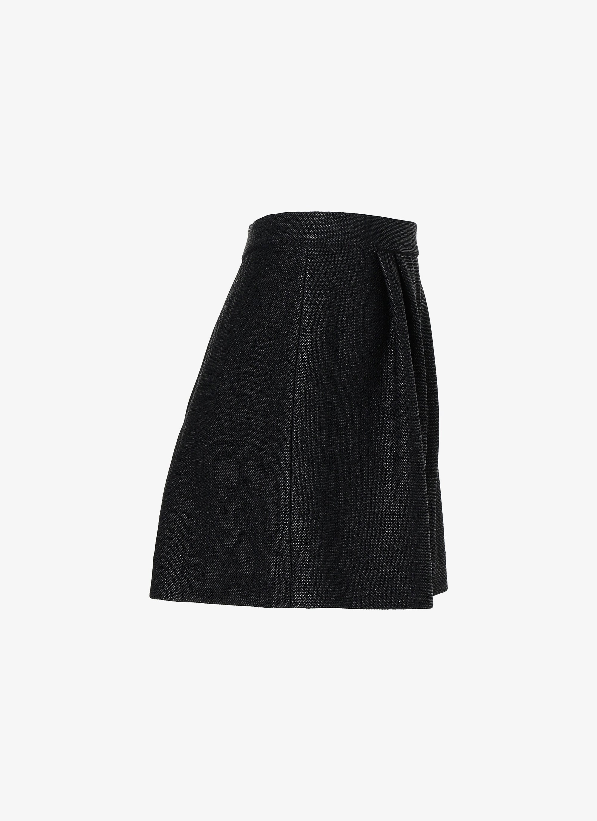 Short à pinces taille haute - Noir