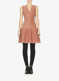 Sleeveless knitted double-breasted dress - Sahara