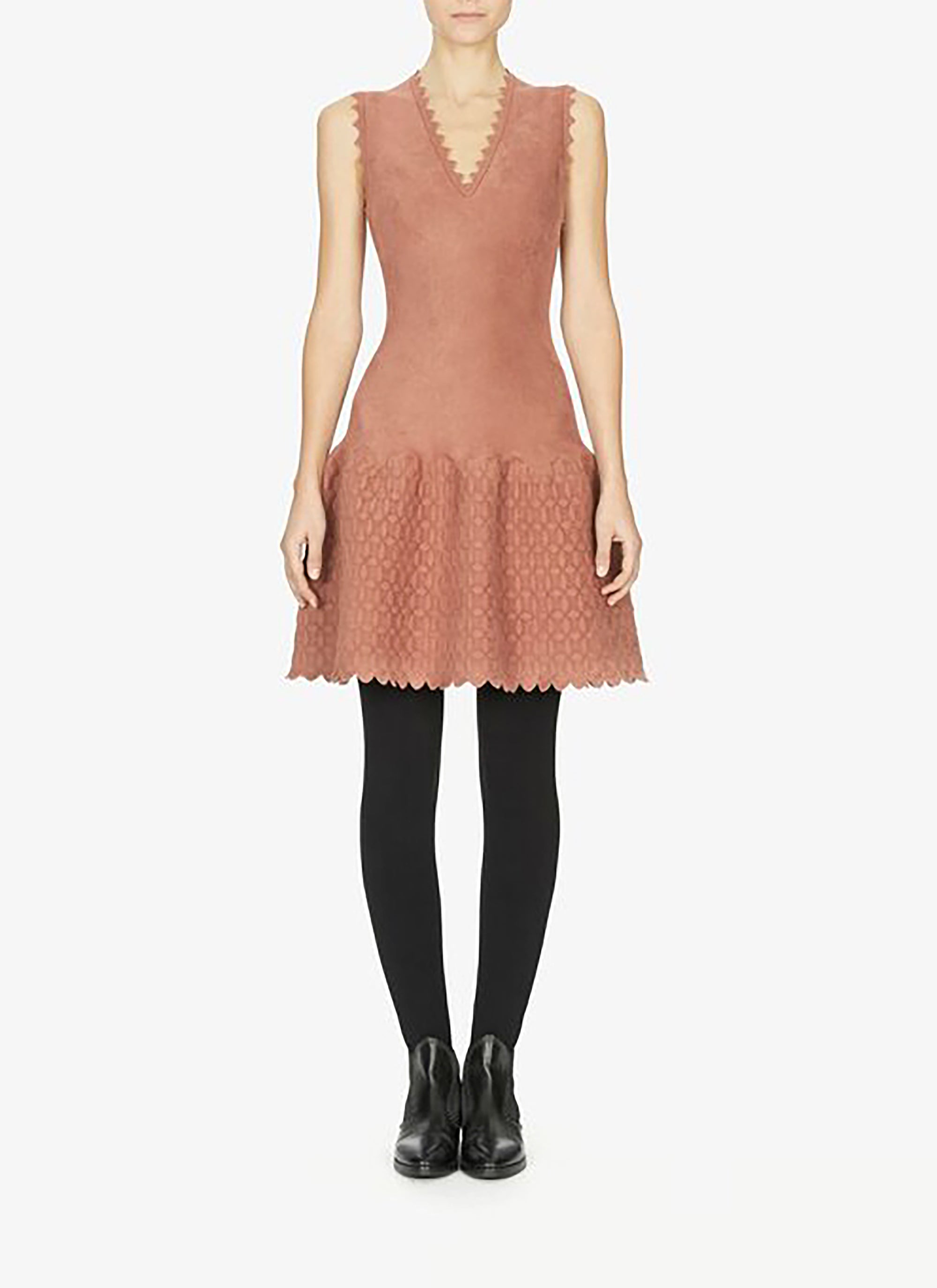 Sleeveless knitted double-breasted dress - Sahara