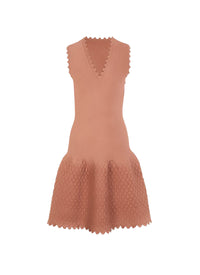 Robe sans manches Croisée en laine mélangée - Sahara