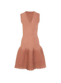 Sleeveless knitted double-breasted dress - Sahara