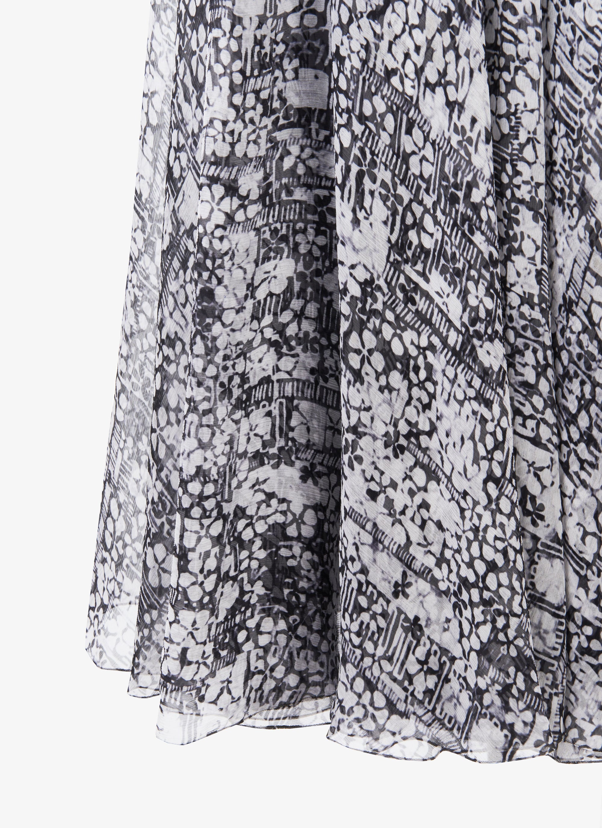 Robe fluide sans manches à dos croisé en soie - Multicolore