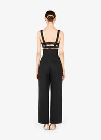Top crop bustier - Noir