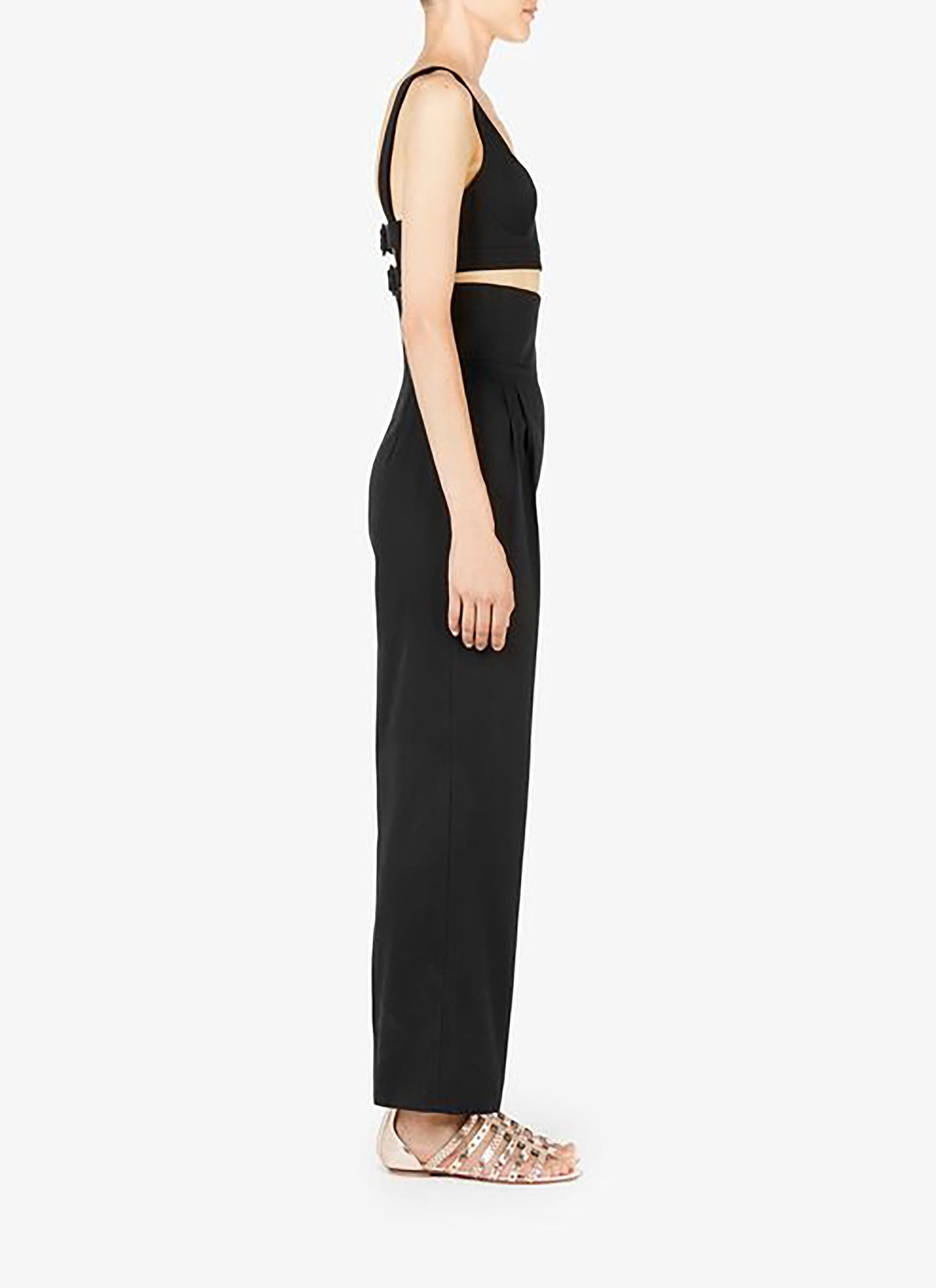 Top crop bustier - Noir