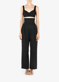Strapless crop top - Black