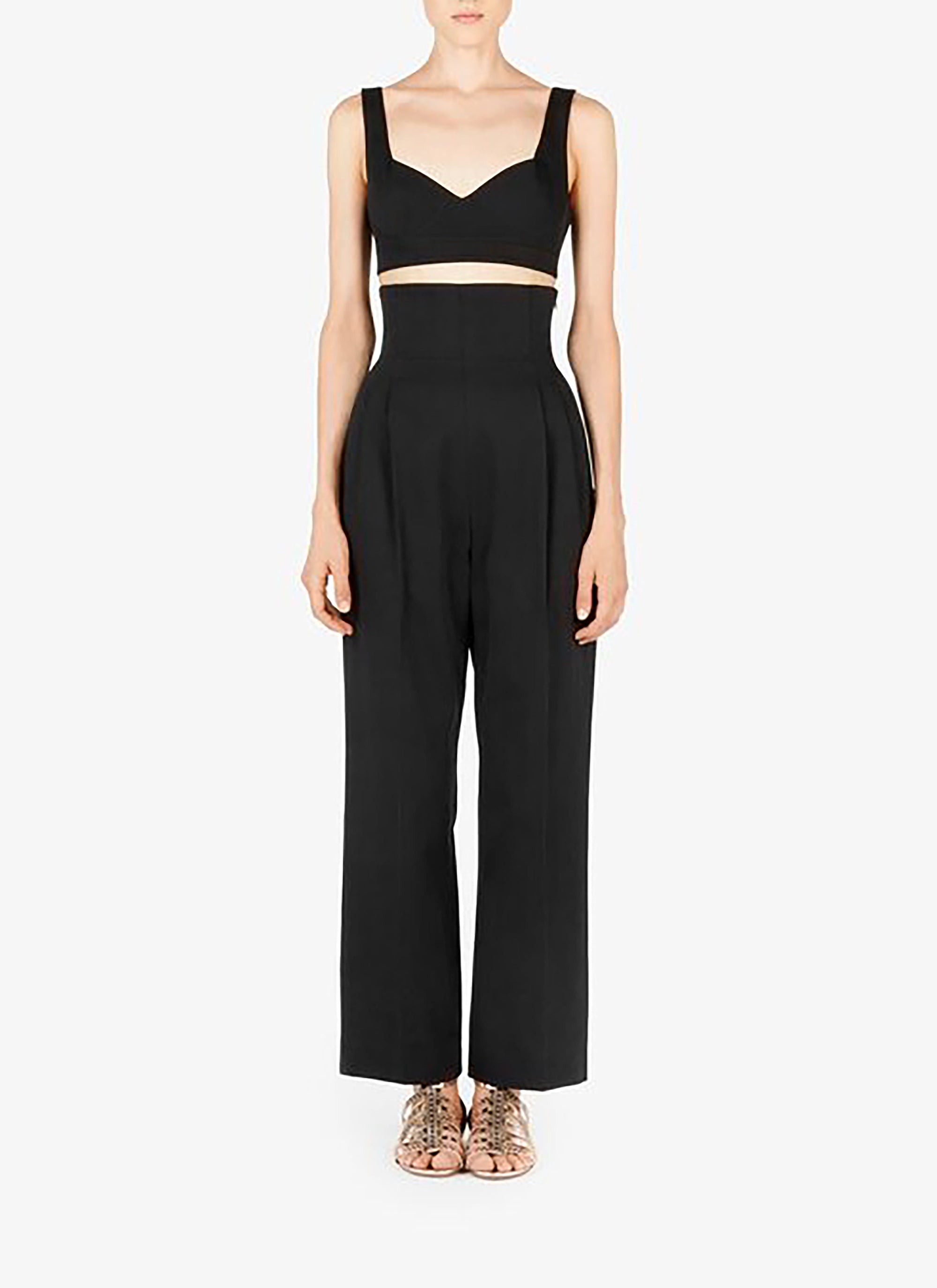 Strapless crop top - Black