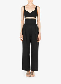 Top crop bustier - Noir