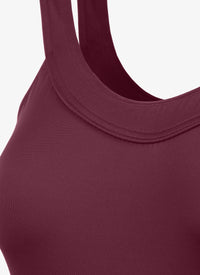Maillot de bain une pièce avec encolure dégagée - Violet