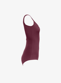 Maillot de bain une pièce avec encolure dégagée - Violet