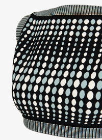 Sleeveless polka dot crop top - Black & Blue