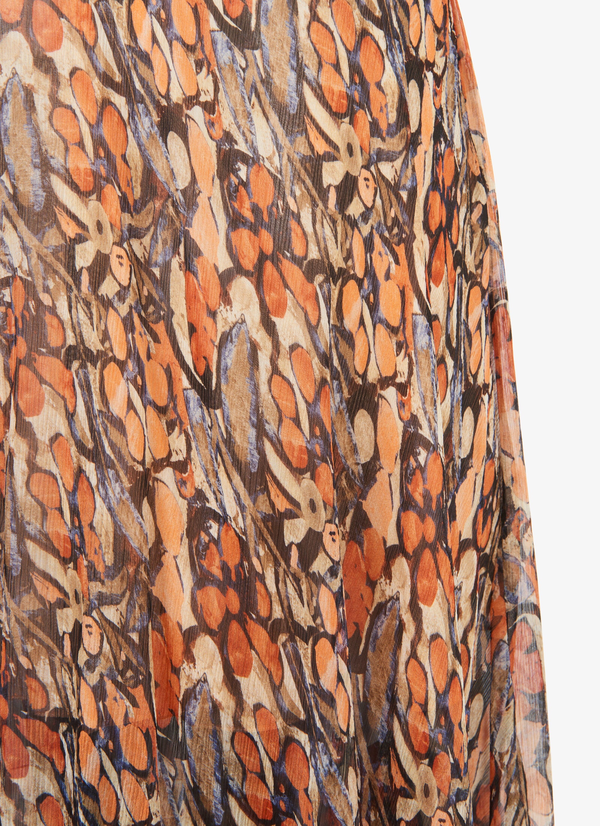 Sleeveless dress with cut-out back in silk - Multicolour