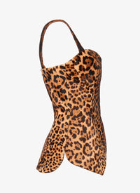 Bustier imprimé animal en cuir - Mordore