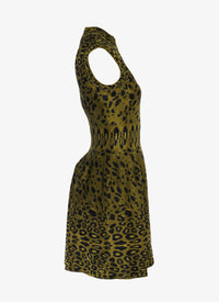 Robe courte sans manches - Vert & Noir