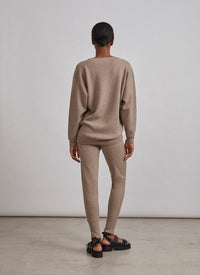 Cashmere trousers - Mottled beige