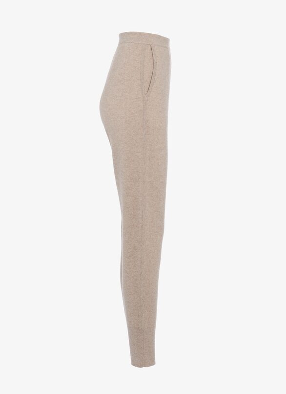 Cashmere trousers - Mottled beige