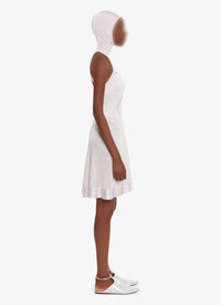 Robe courte à dos ouvert avec bretelles croisés - Lilas