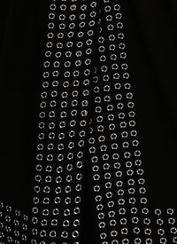 Jupe courte à œillets asymétrique - Noir