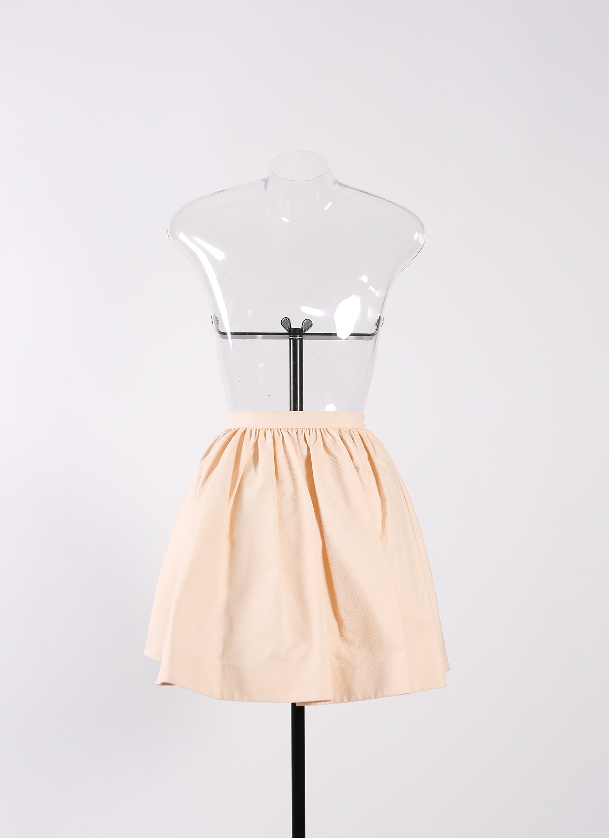 Mini-jupe avec taille froncée - Nude