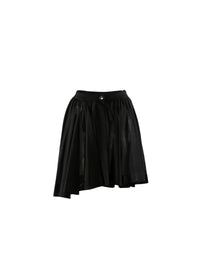 Short asymmetrical skirt - Black intense