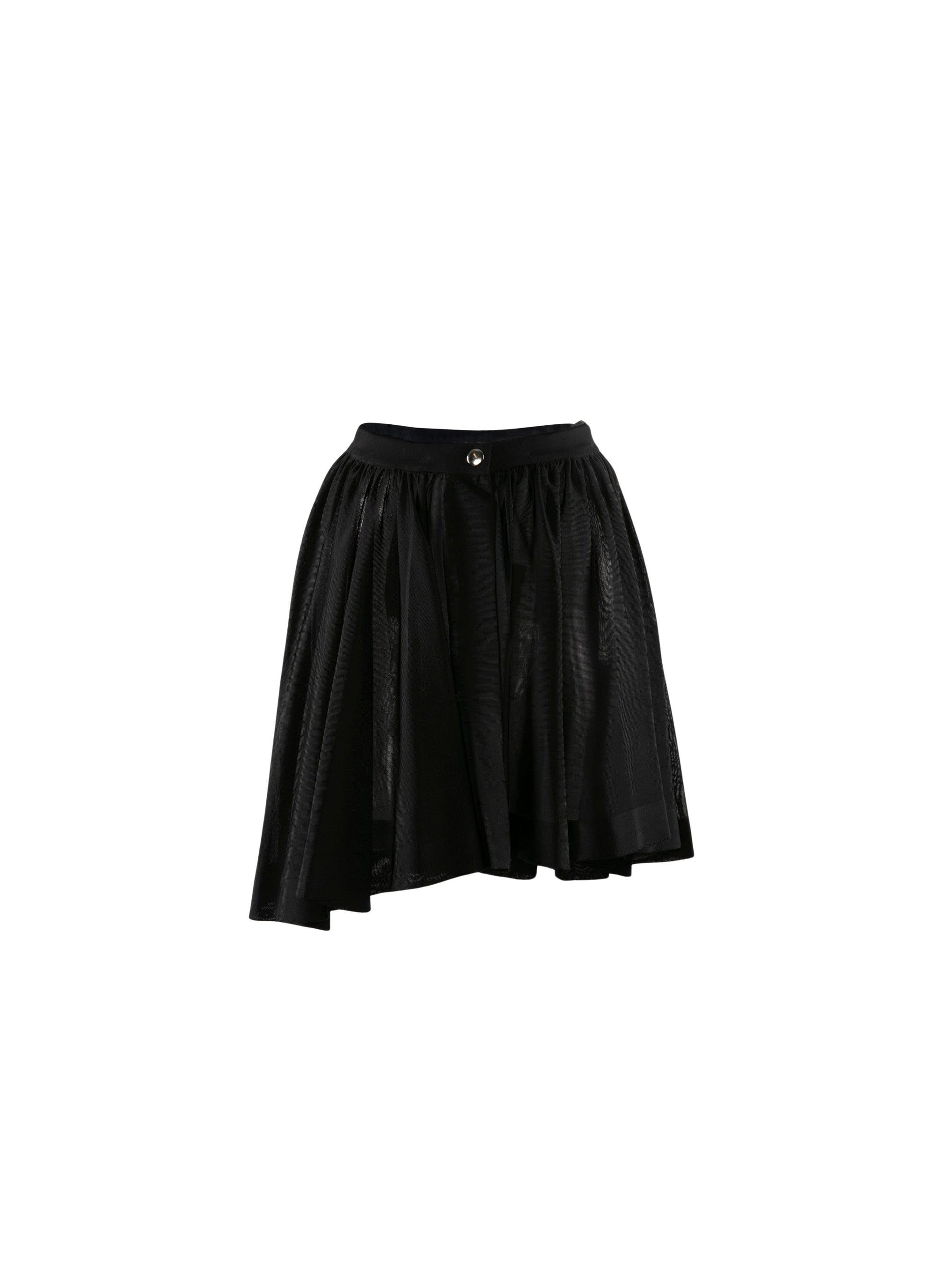 Short asymmetrical skirt - Black intense