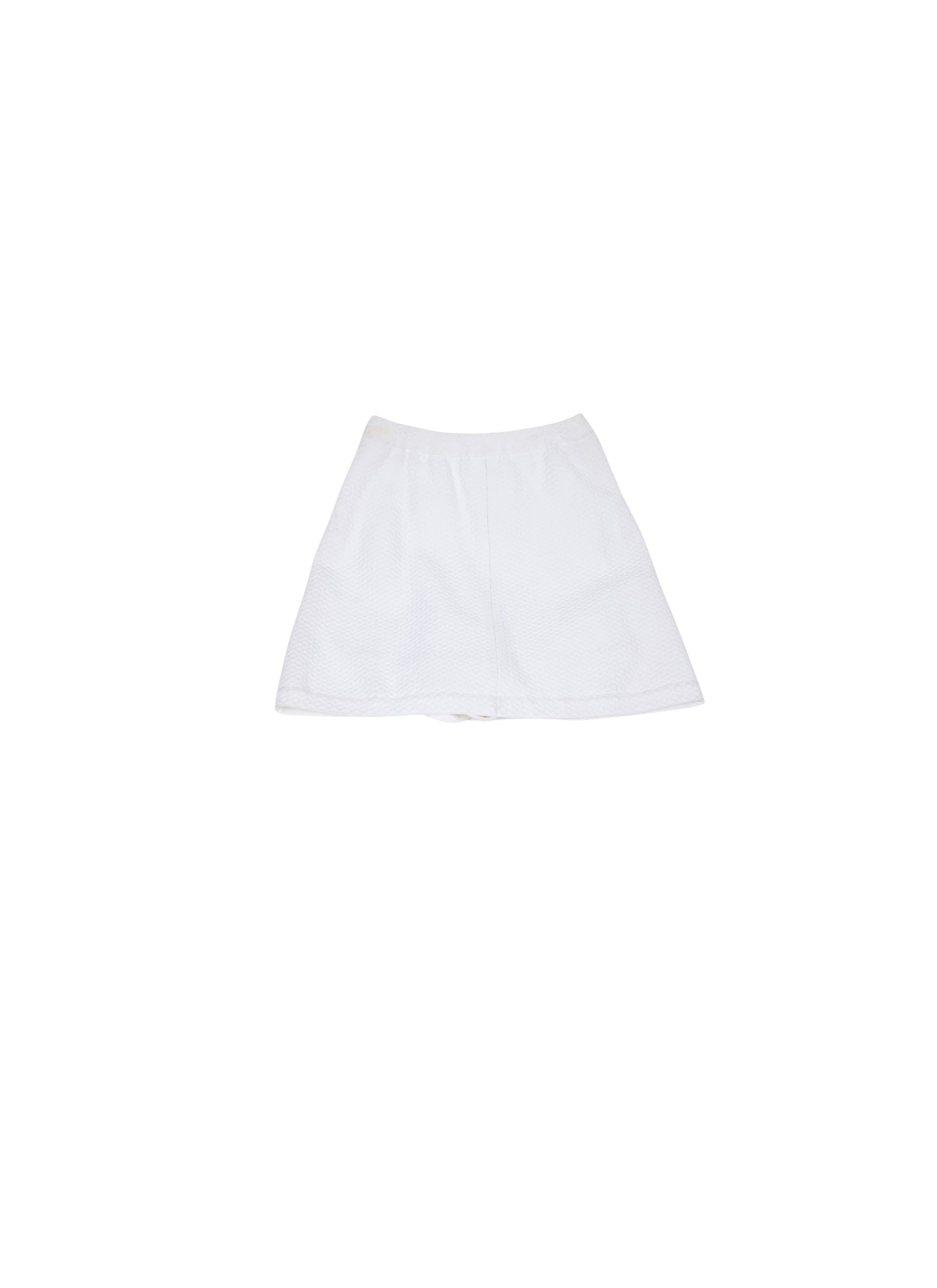 Jupe-short trapèze - Blanc