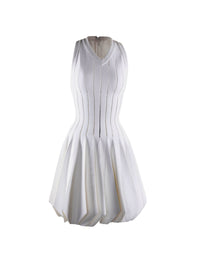 Robe patineuse texturée à silhouette définie - Blanc
