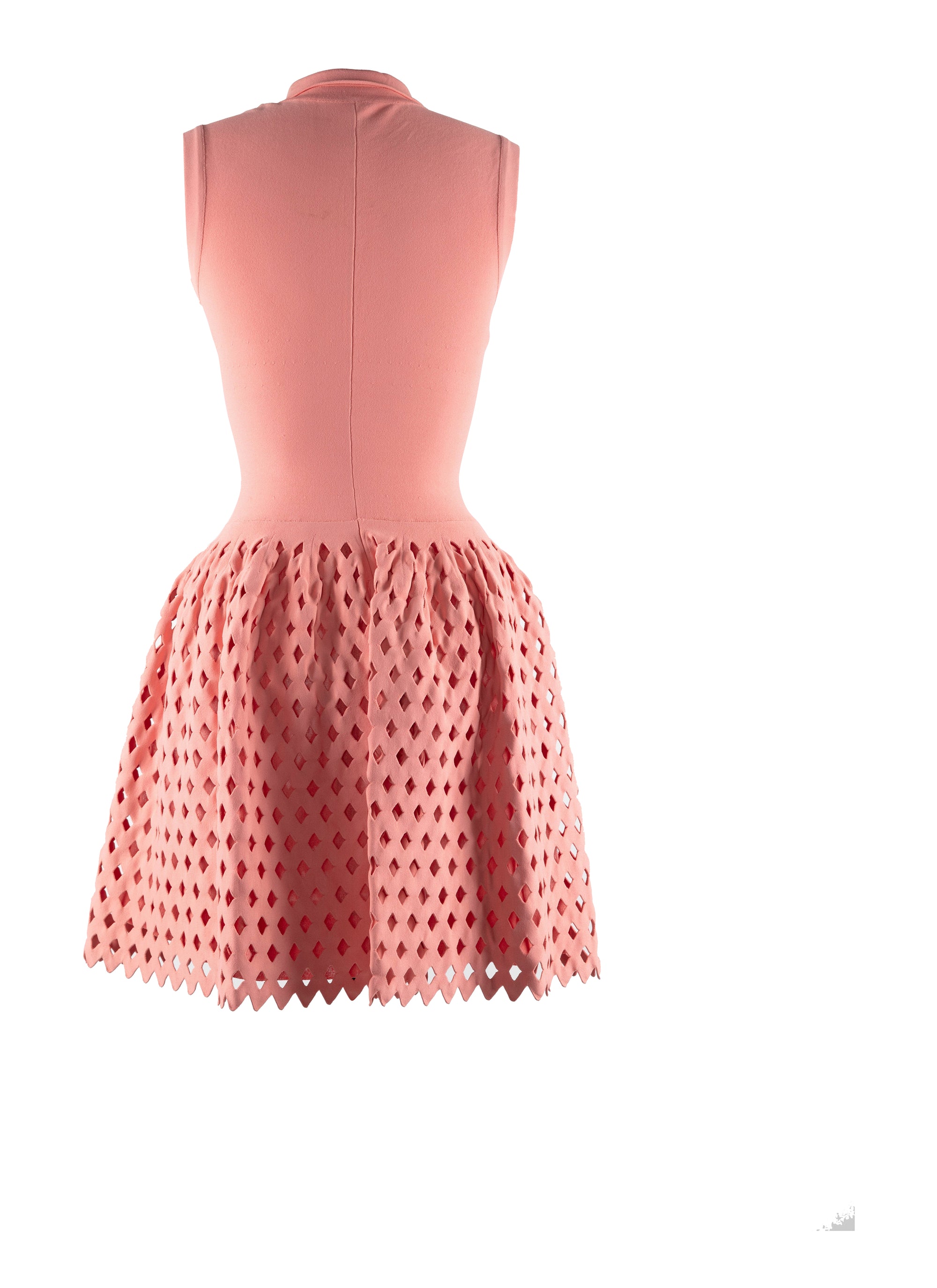 Robe perforée à col polo - Fard