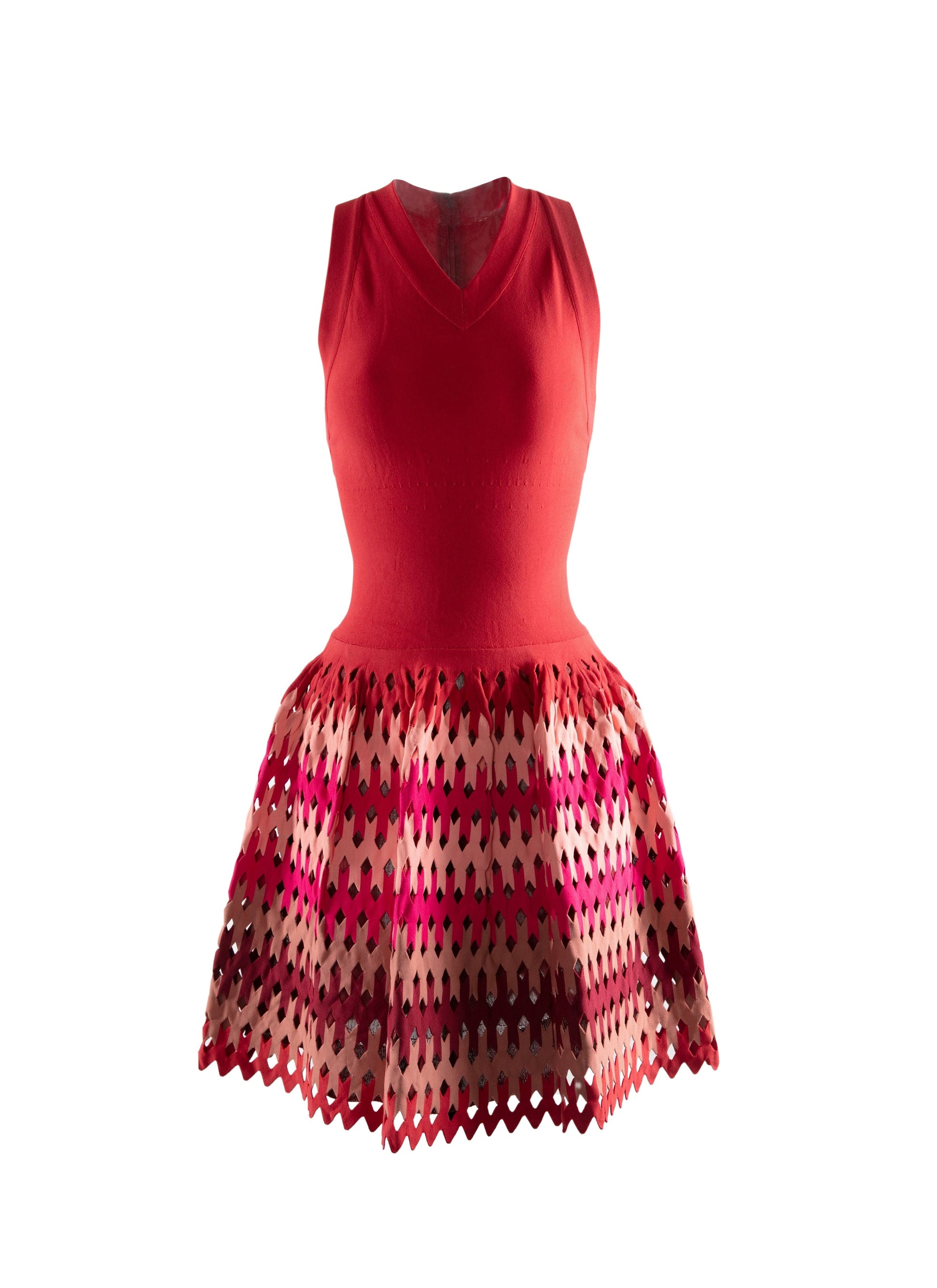Dress with full layered skirt - Scarlet