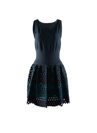 Dress with tulle flared skirt - Prussian Blue & Nr
