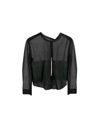Gilet court en soie - Noir Givre