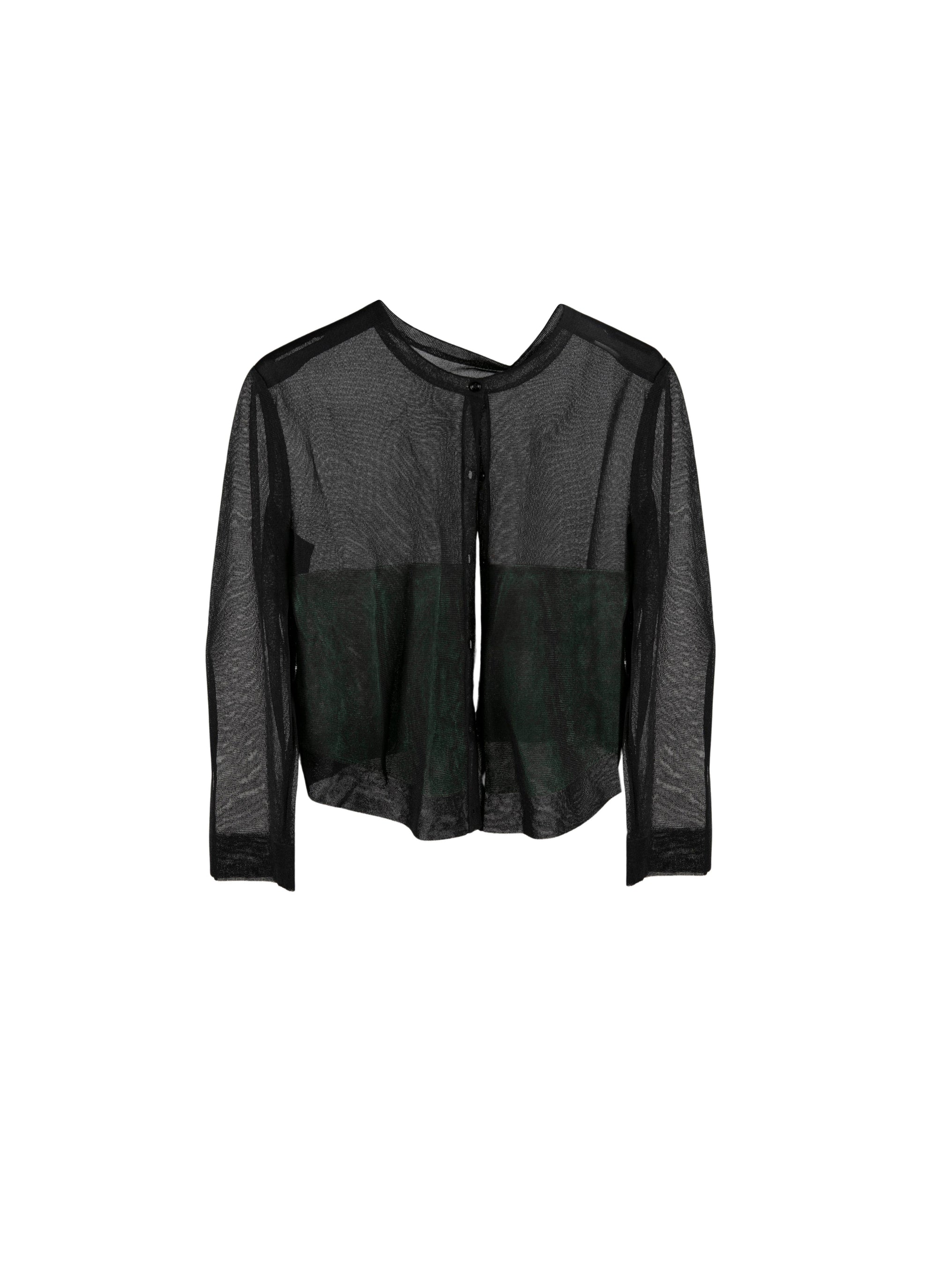 Gilet court en soie - Noir Givre