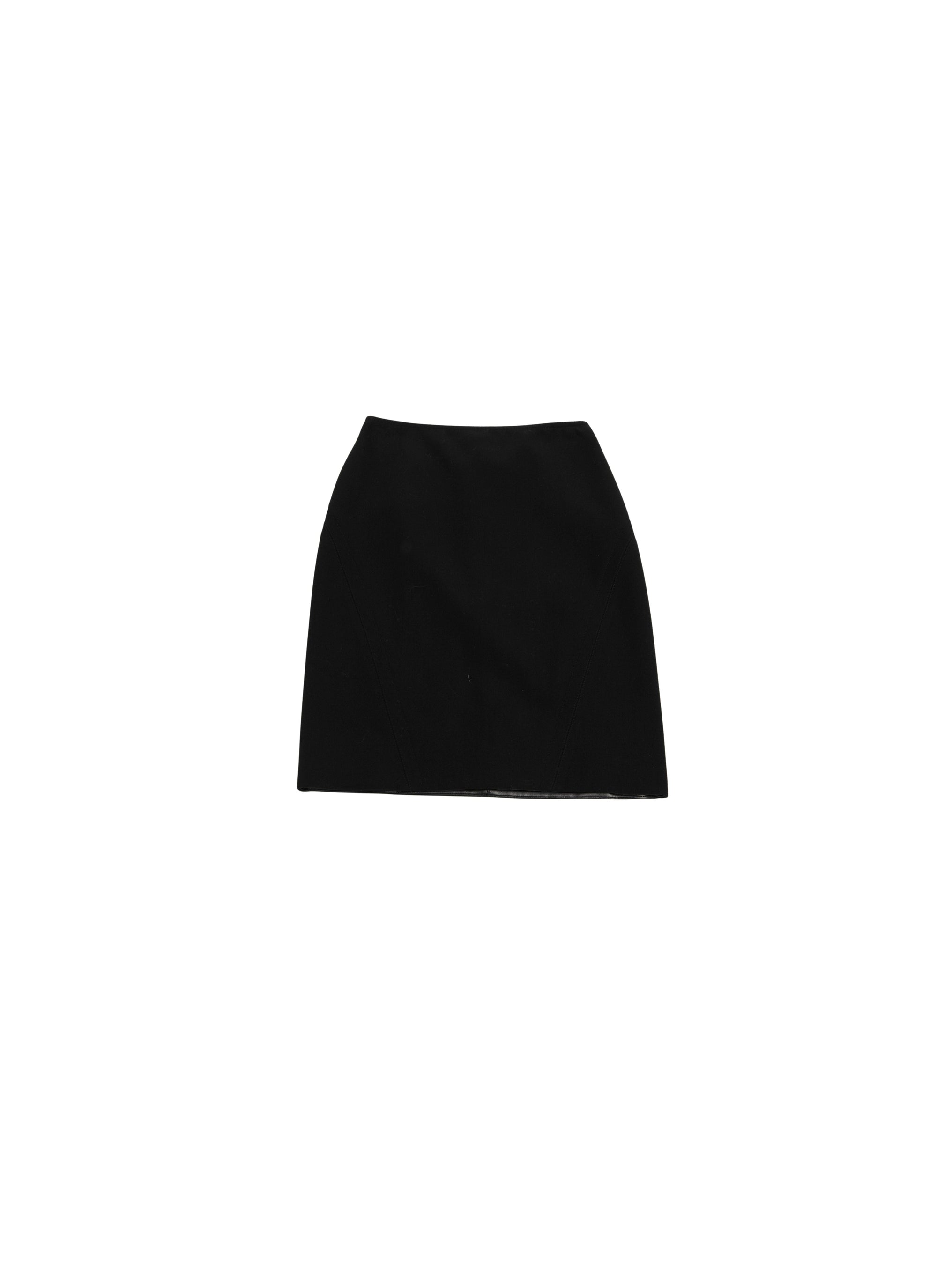 Wool pencil skirt - Black intense
