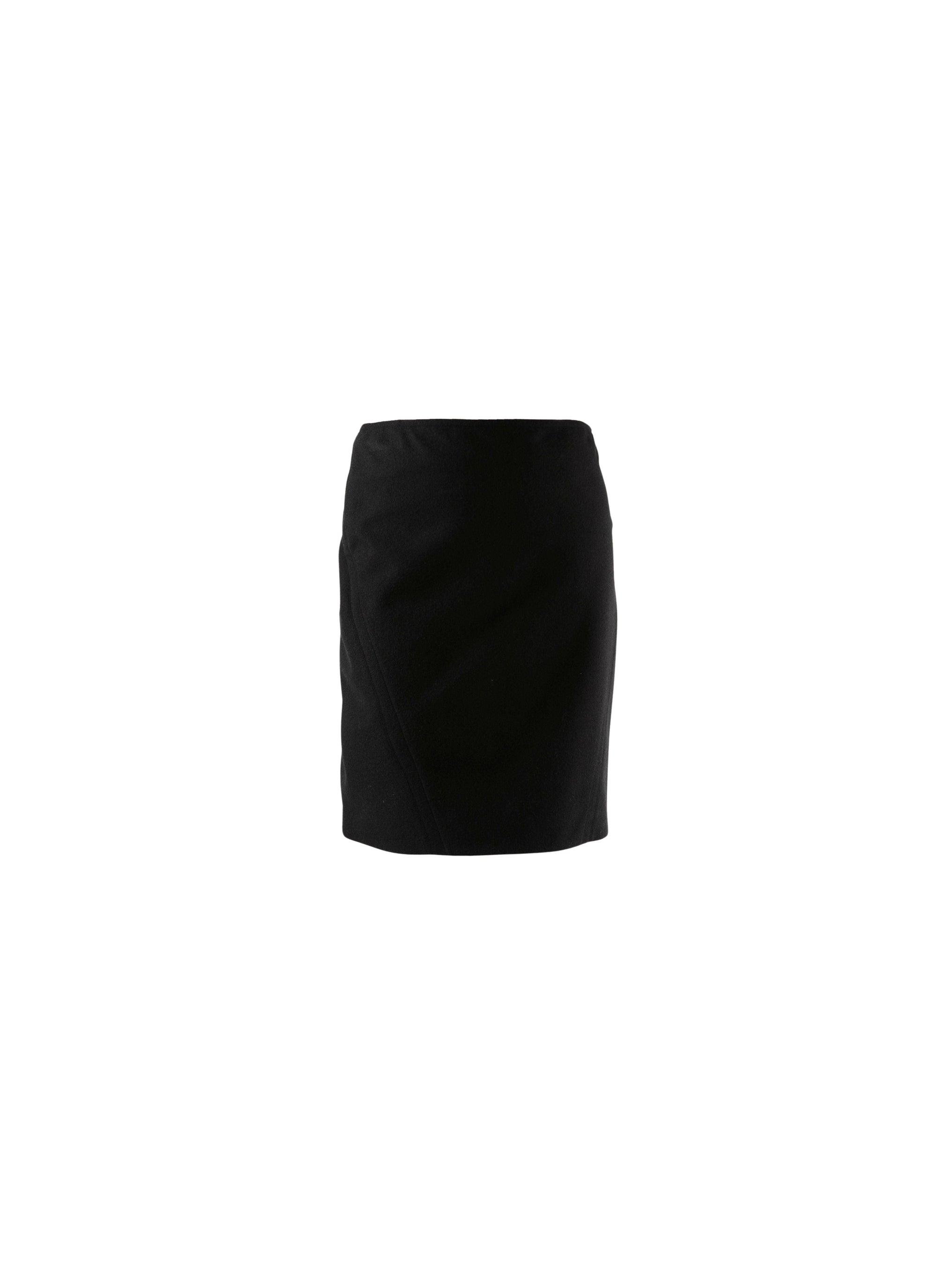 Cashmere pencil skirt - Black intense
