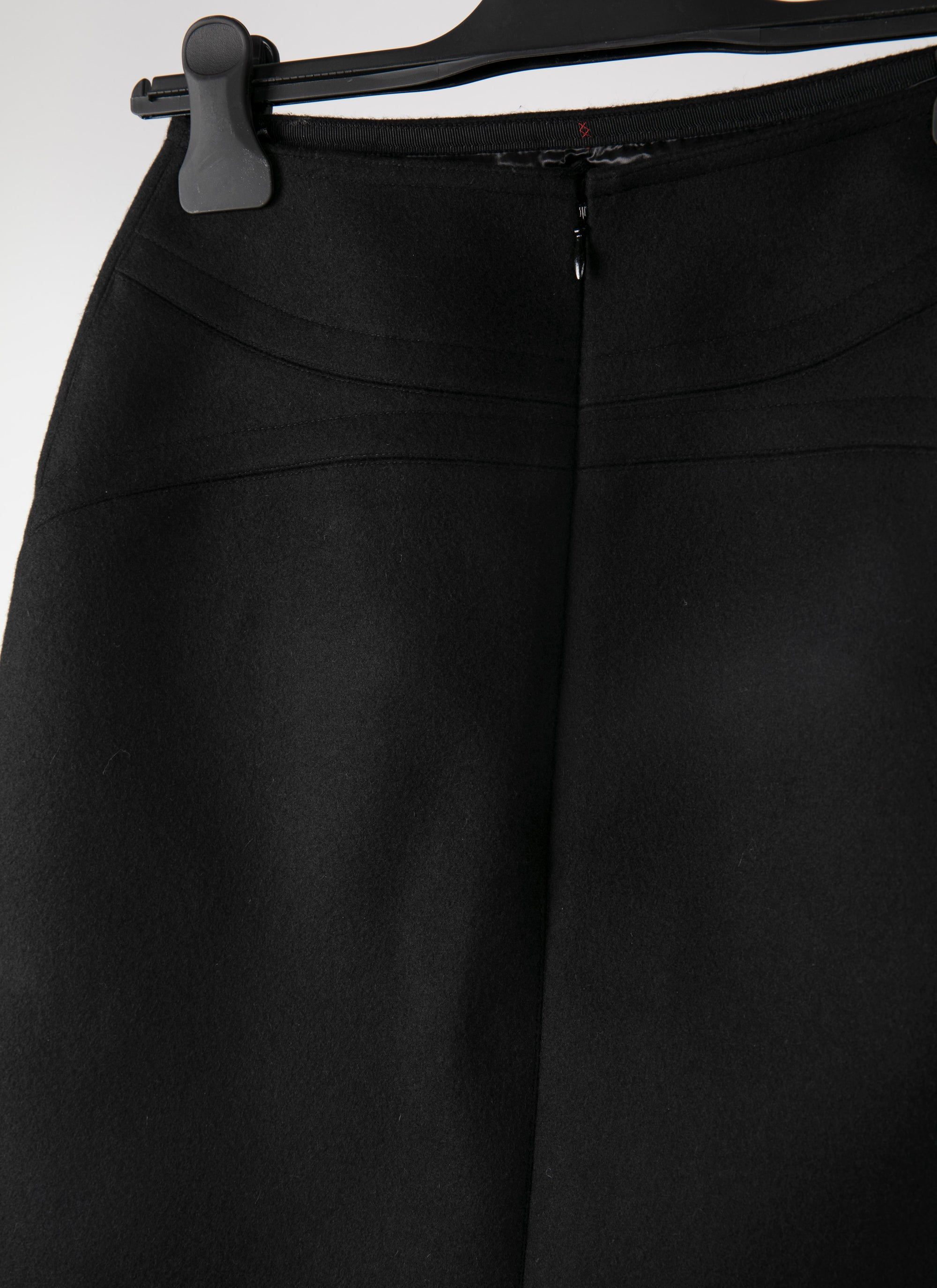 Plain pencil skirt with seam detail - Black intense