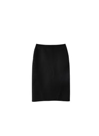 Plain pencil skirt with seam detail - Black intense