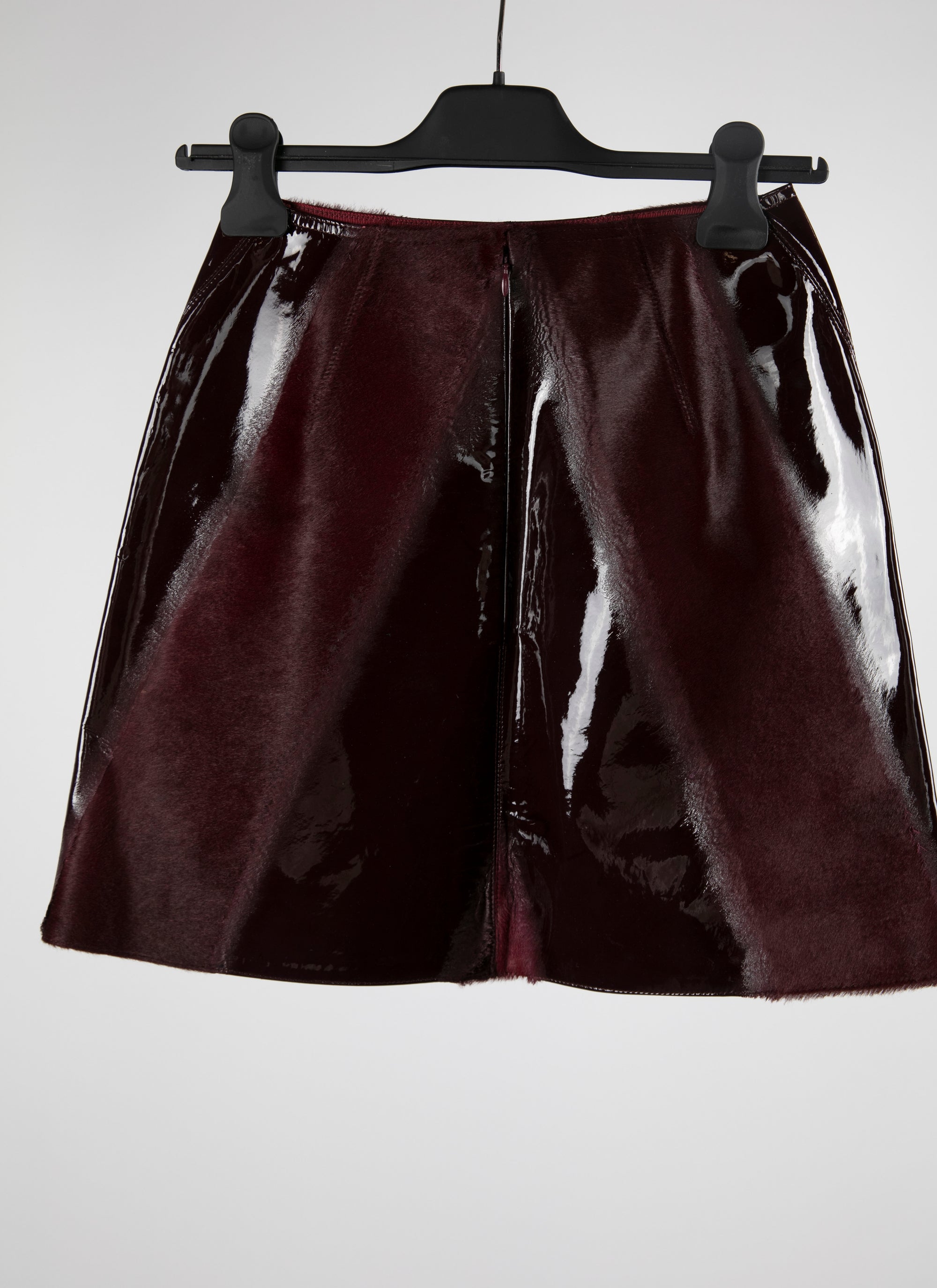 Mini jupe droite en cuir unie - Grenadine