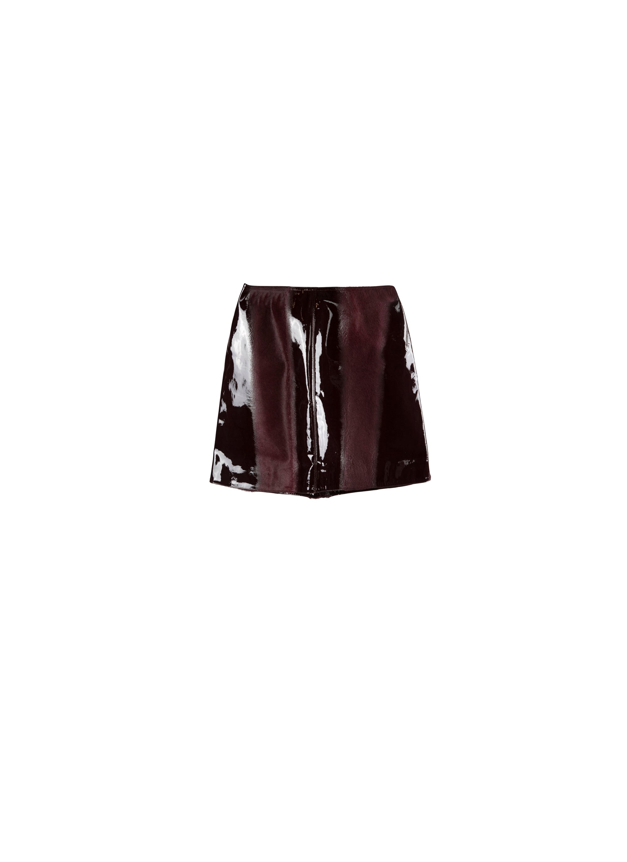 Mini jupe droite en cuir unie - Grenadine