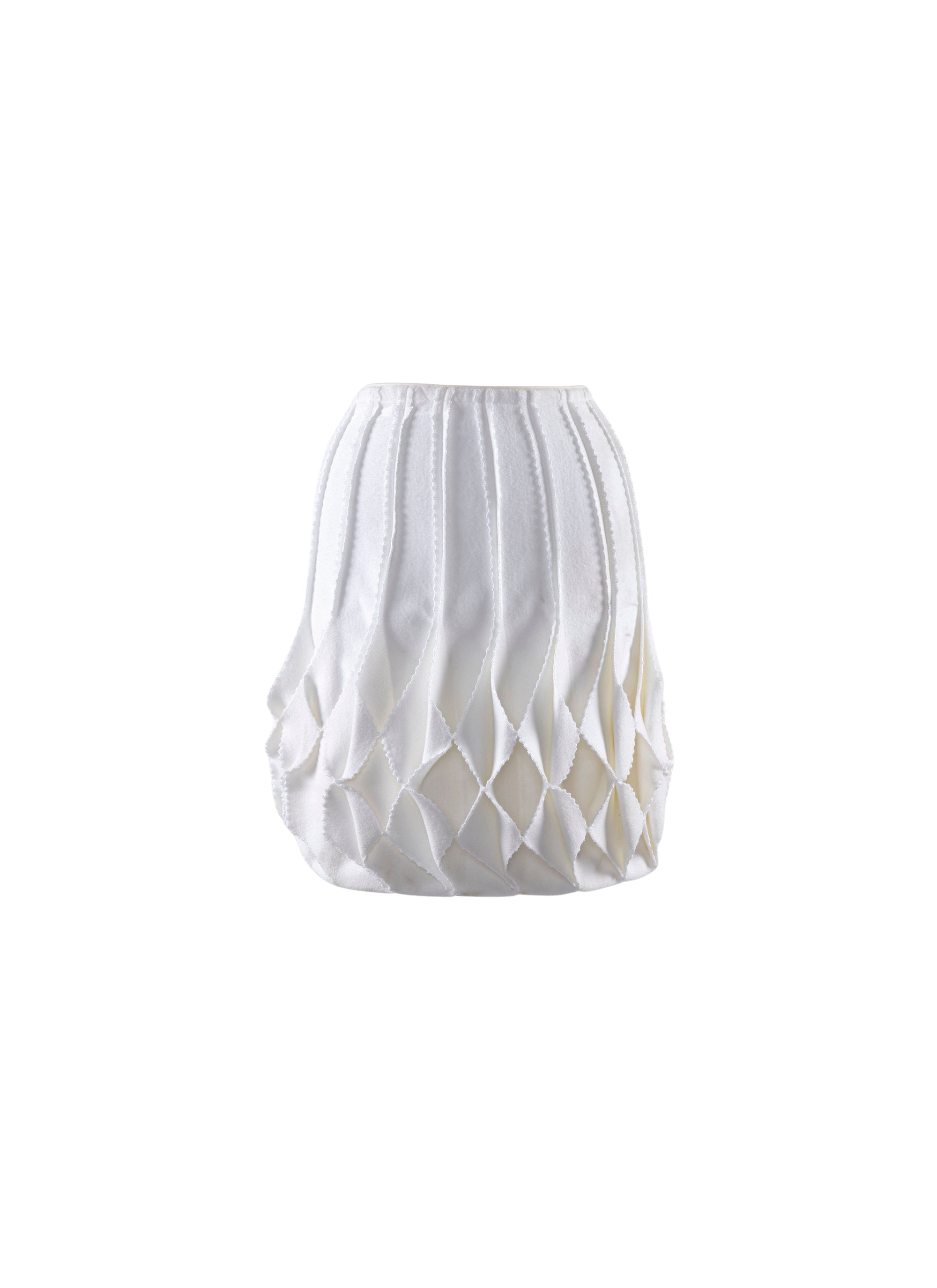 Jupe courte avec bord en relief - Blanc Nacre