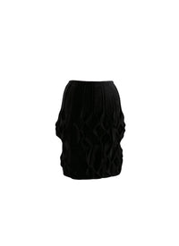 Jupe courte en relief géométrique - Noir