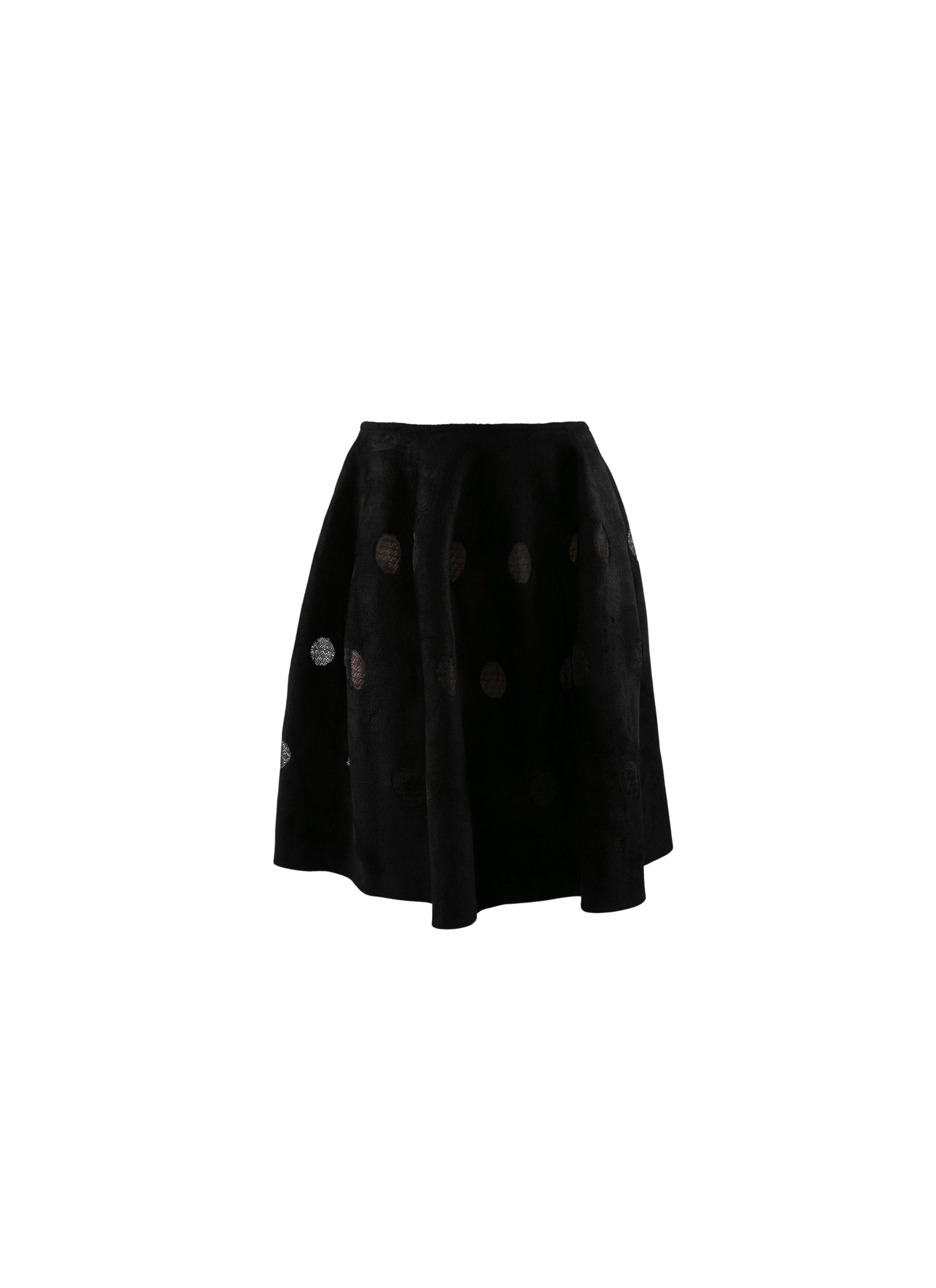 Jupe courte avec motifs géométriques - Noir