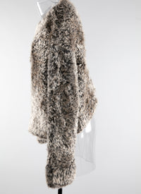 Pull douillet à texture peluche - Nude & Blanc