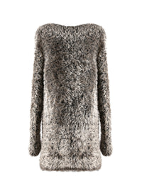 Oversized wool jumper - Nude & White