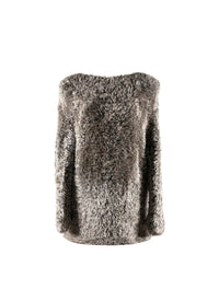 Oversized wool jumper - Nude & White