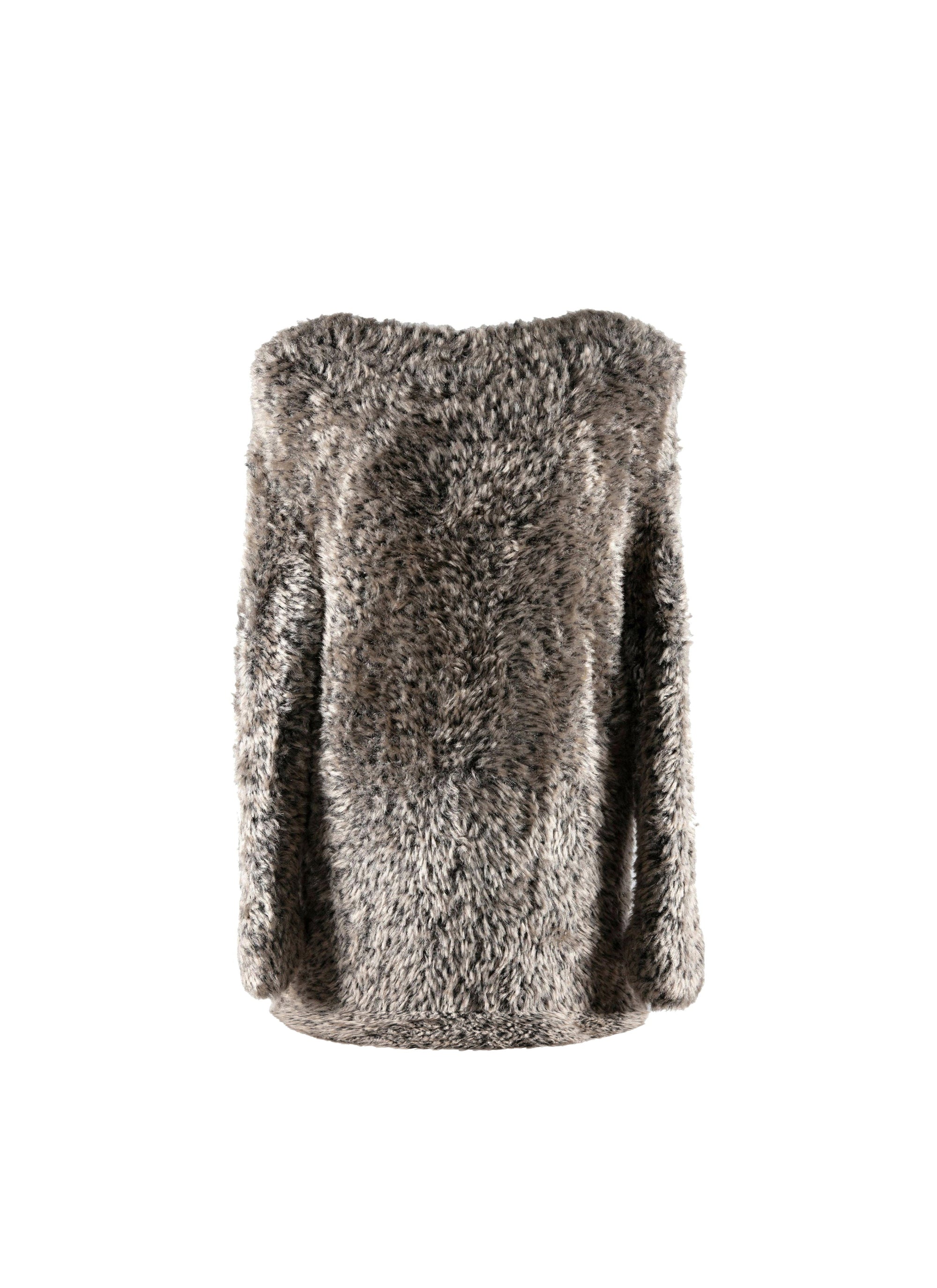 Oversized wool jumper - Nude & White