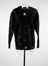Pull avec motifs géométriques - Noir