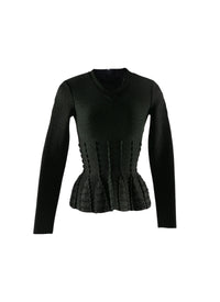 Long-sleeved slim-fit jumper - Forest