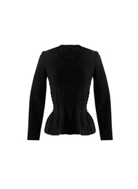 Pull cintré à manches longues - Noir